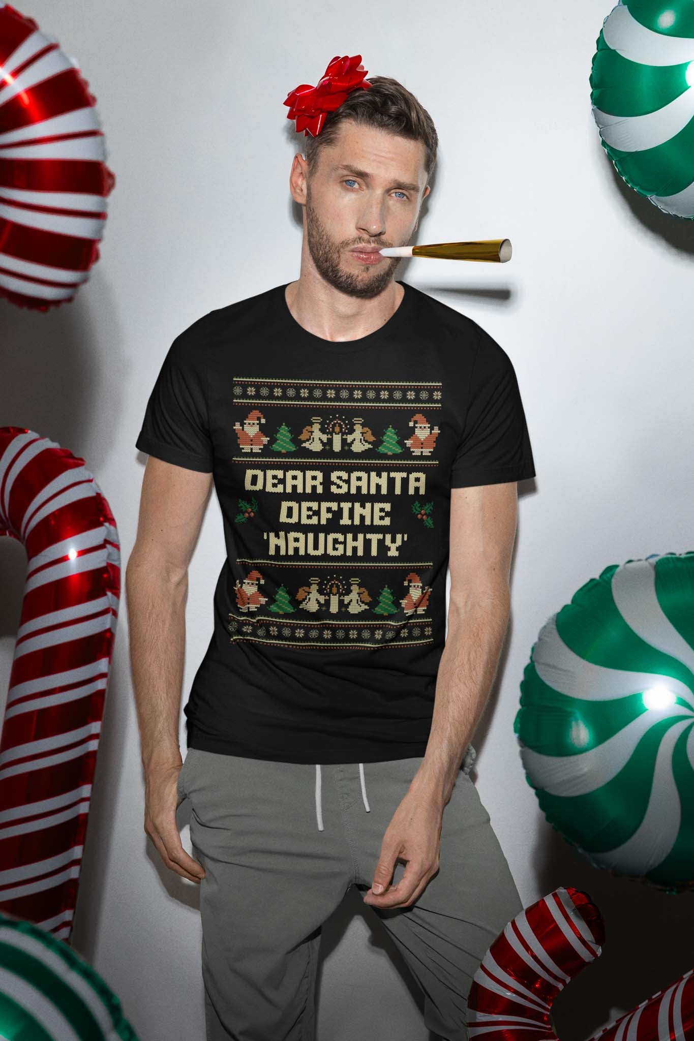 DEAR SANTA DEFINE NAUGHTY - inappropriate christmas shirt - unisex