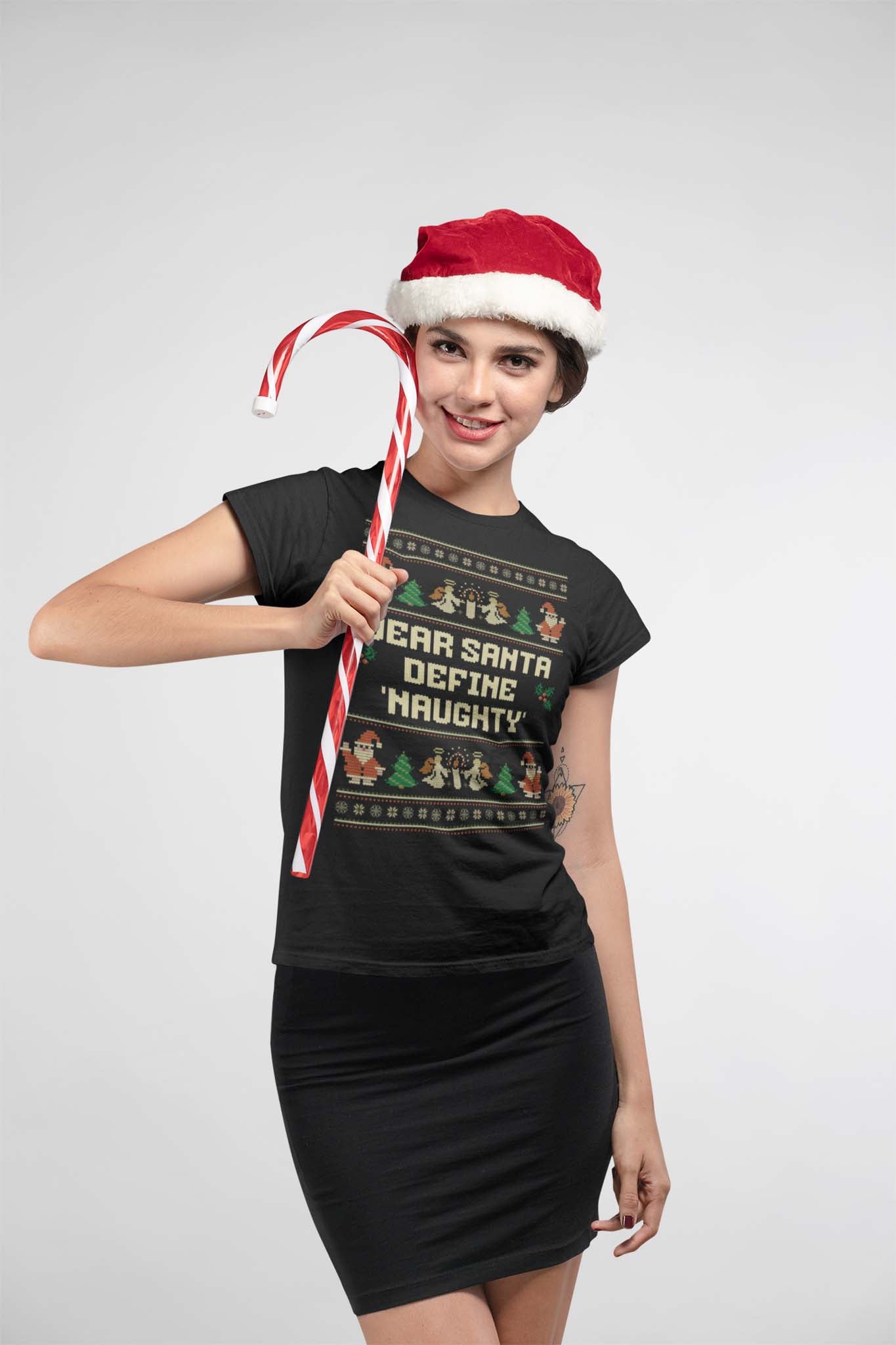 DEAR SANTA DEFINE NAUGHTY - inappropriate christmas shirt - unisex