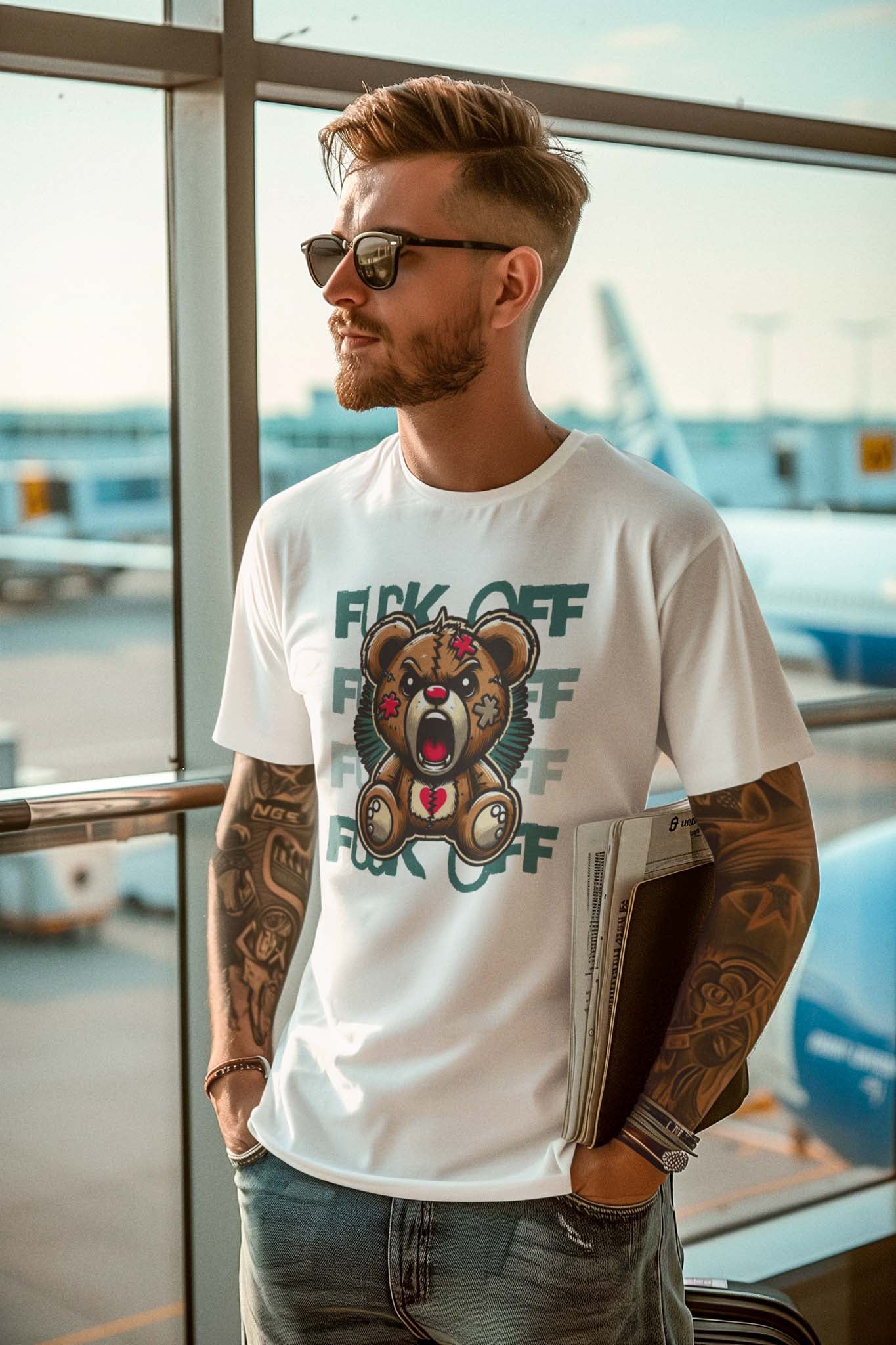 FUCK OFF BEAR - antisocial statement shirt - unisex