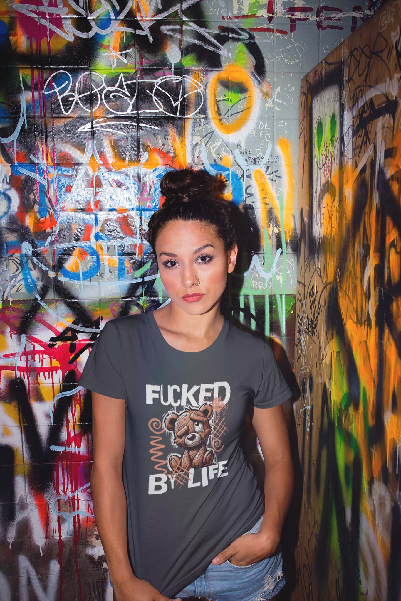 FUCKED BY LIFE - sarcastic statement shirt - unisex