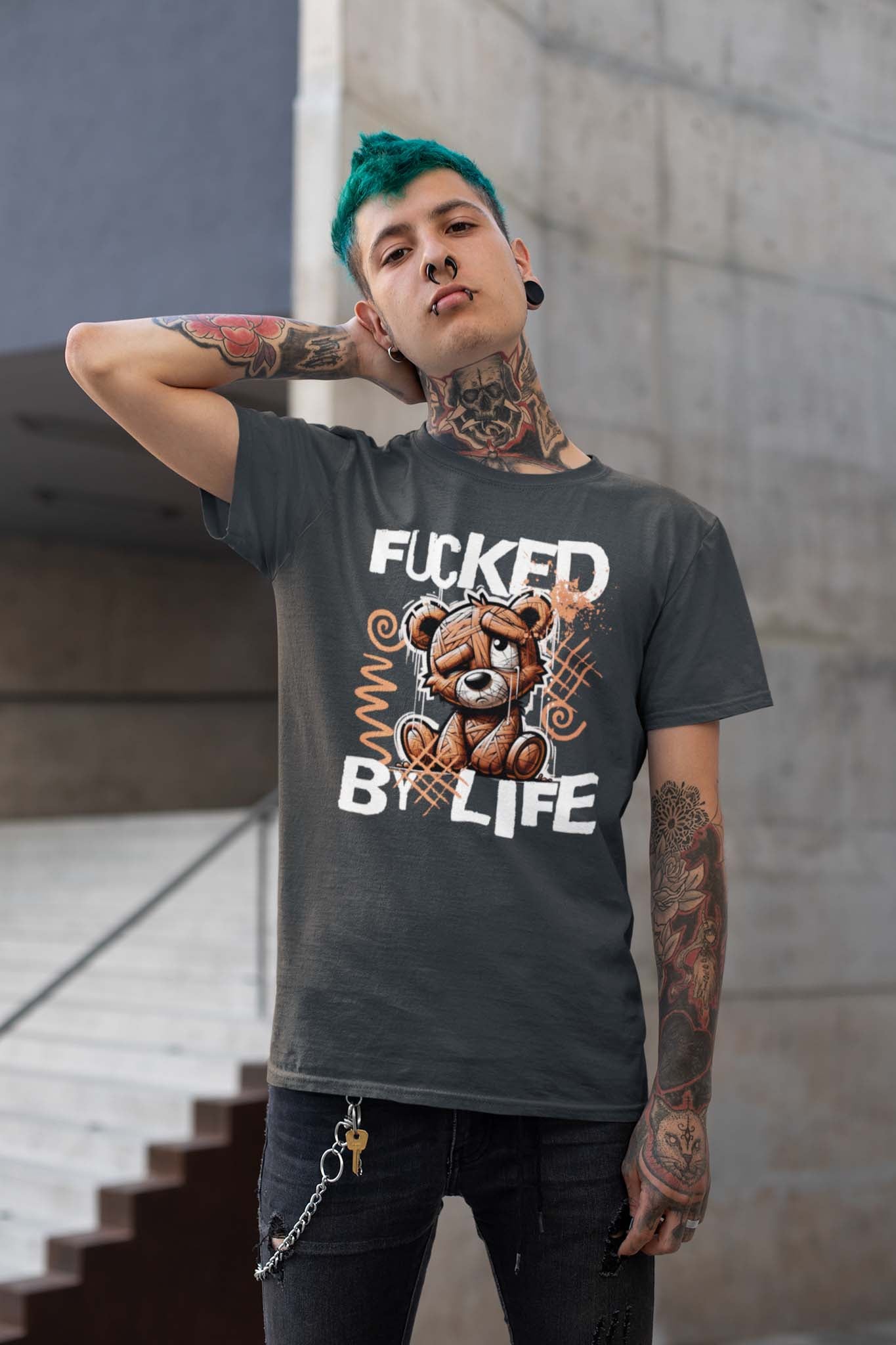 FUCKED BY LIFE - sarcastic statement shirt - unisex