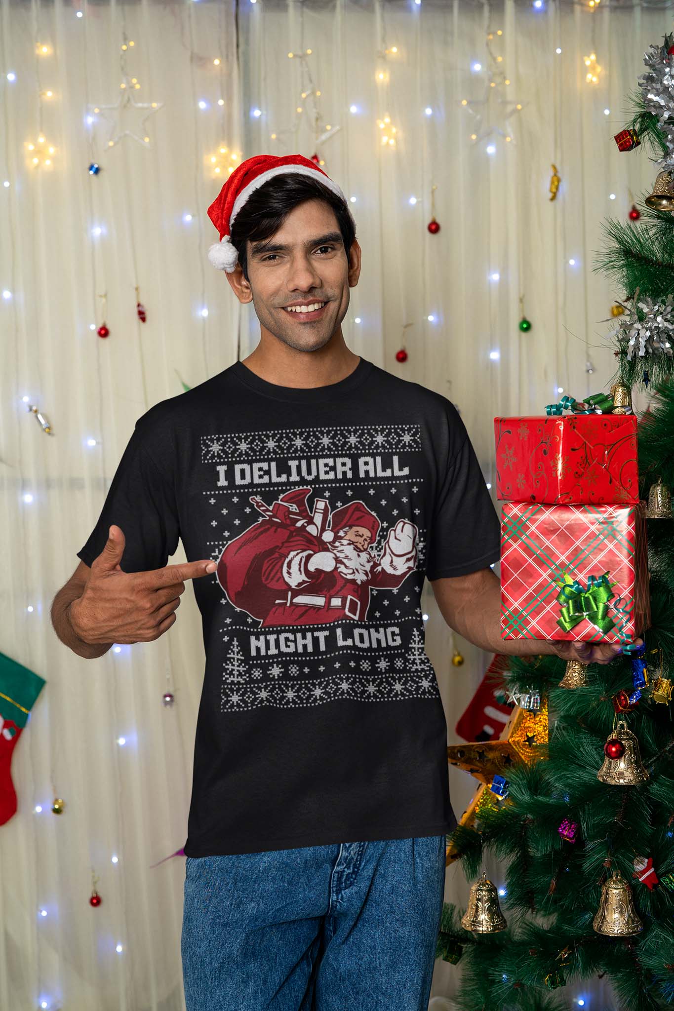 I DELIVER ALL NIGHT LONG - inappropriate christmas shirt - unisex