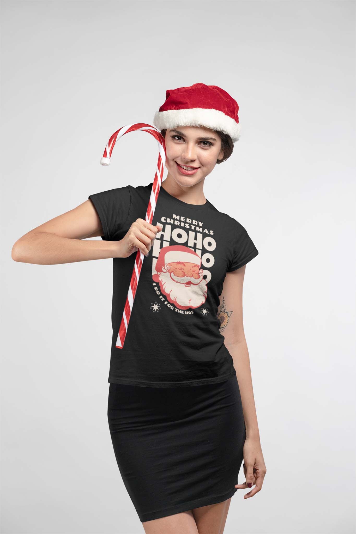 I DO IT FOR THE HOS - inappropriate christmas shirt - unisex