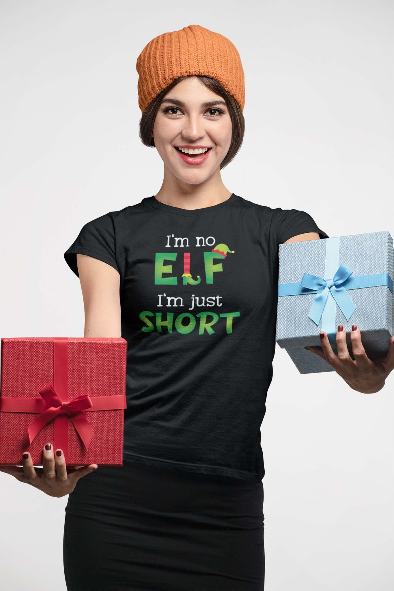 I'M NO ELF I'M JUST SHORT - funny christmas shirt - unisex