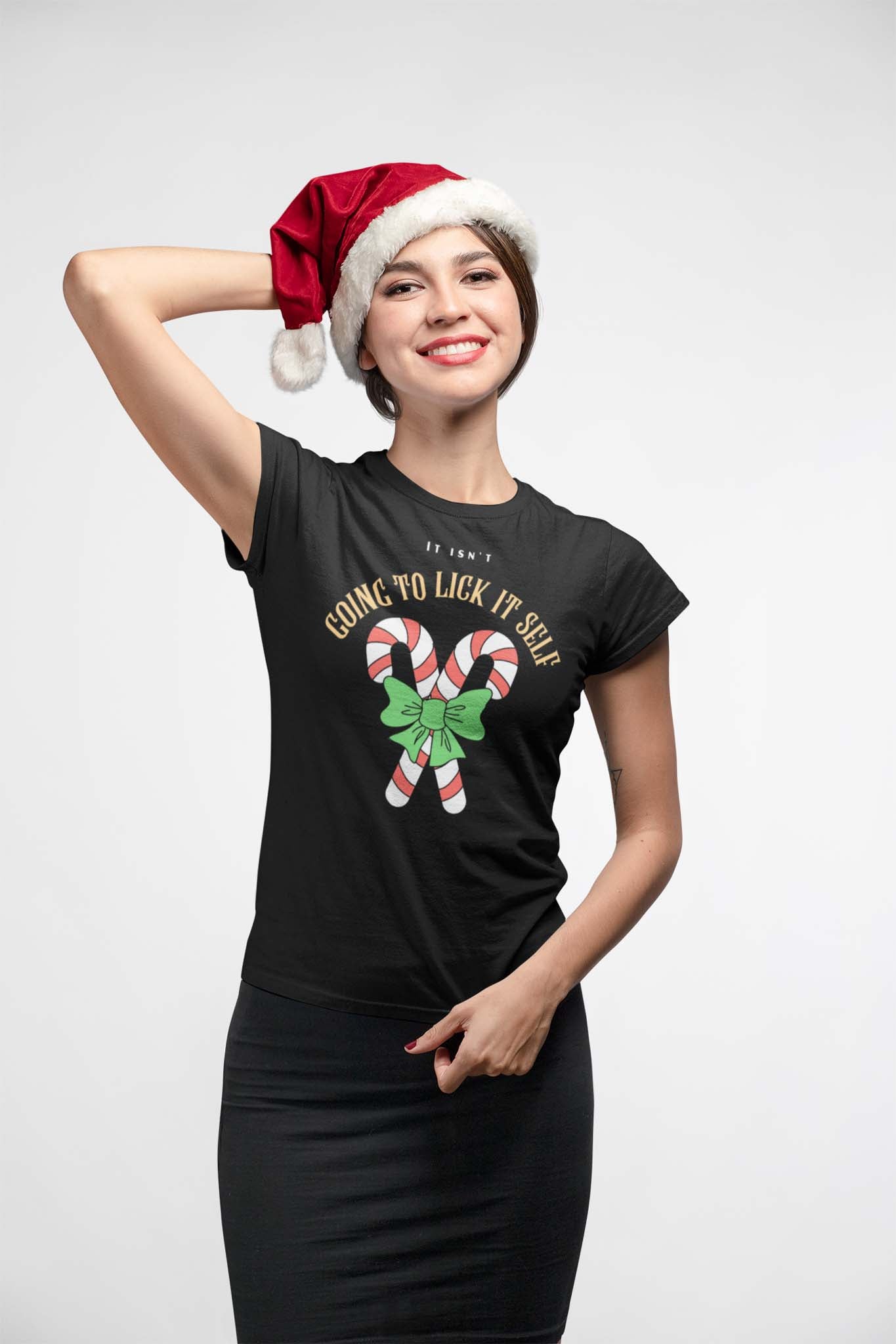 IT ISN'T GOING TO LICK ITSELF - inappropriate christmas shirt - unisex