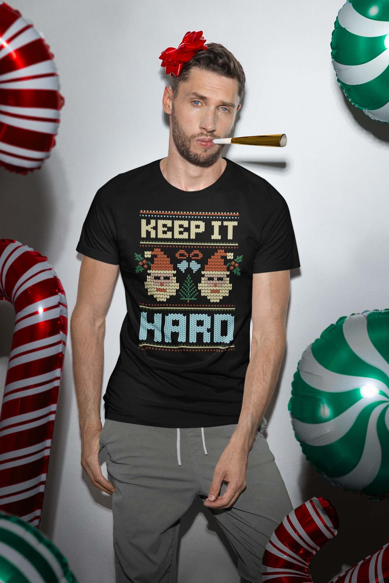 KEEP IT HARD - inappropriate christmas shirt - unisex