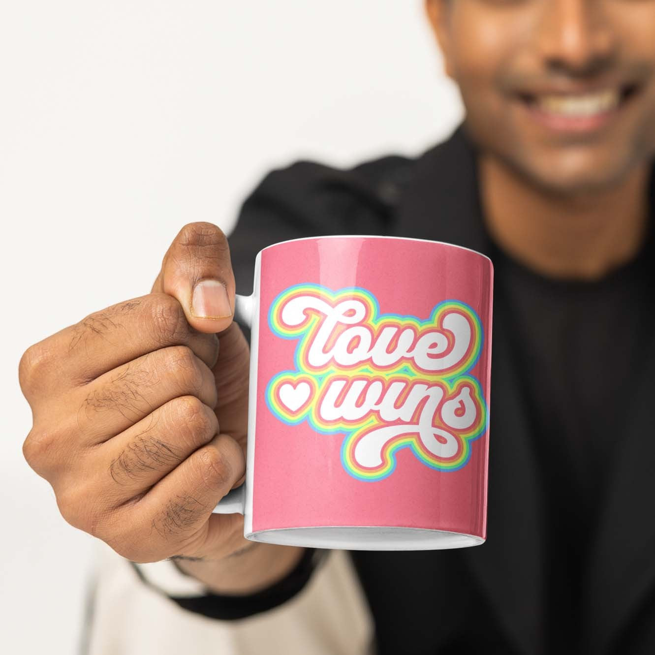 LOVE WINS - pride statement coffee/tea mug