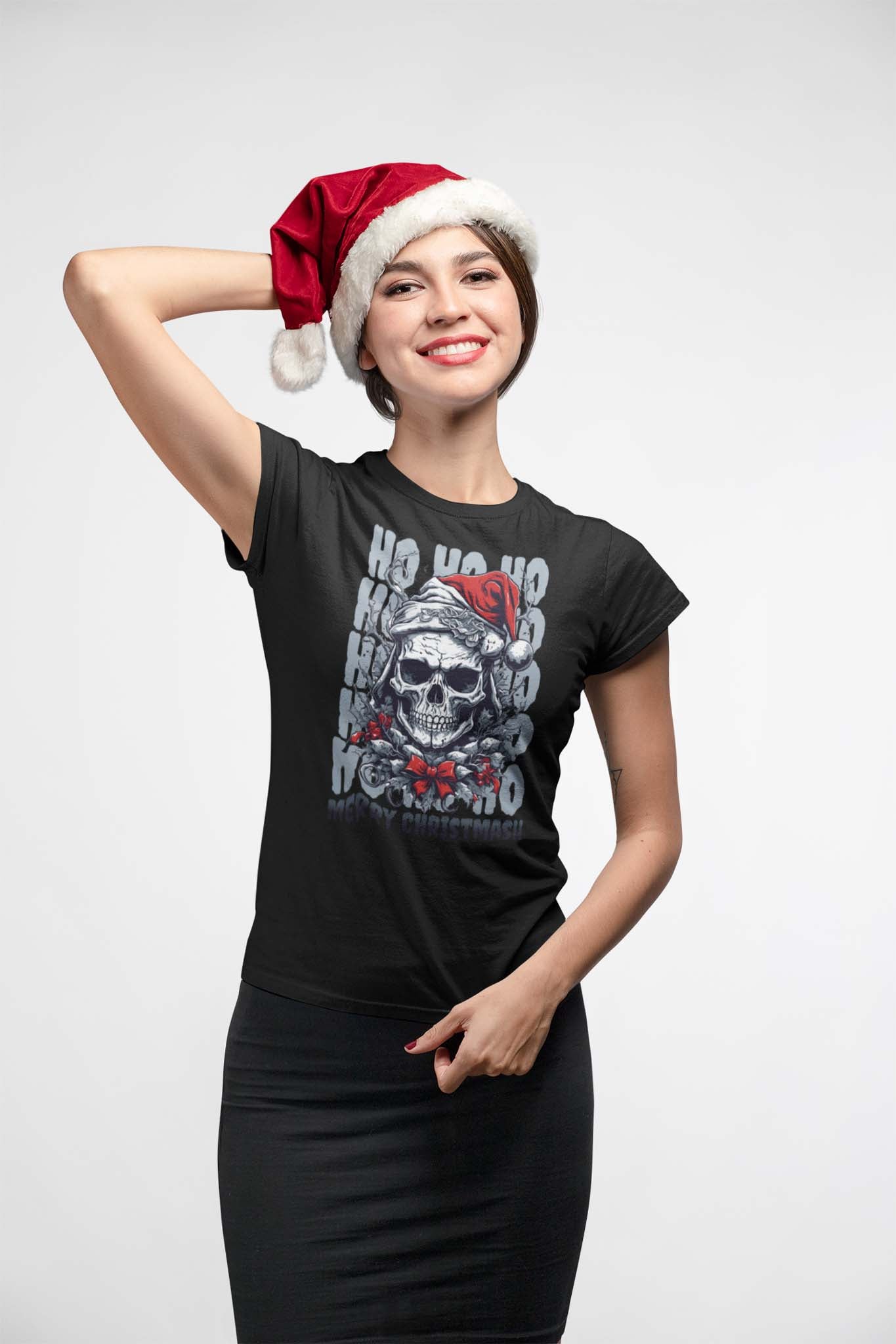 MERRY CHRISTMAS SKULL - edgy christmas shirt - unisex