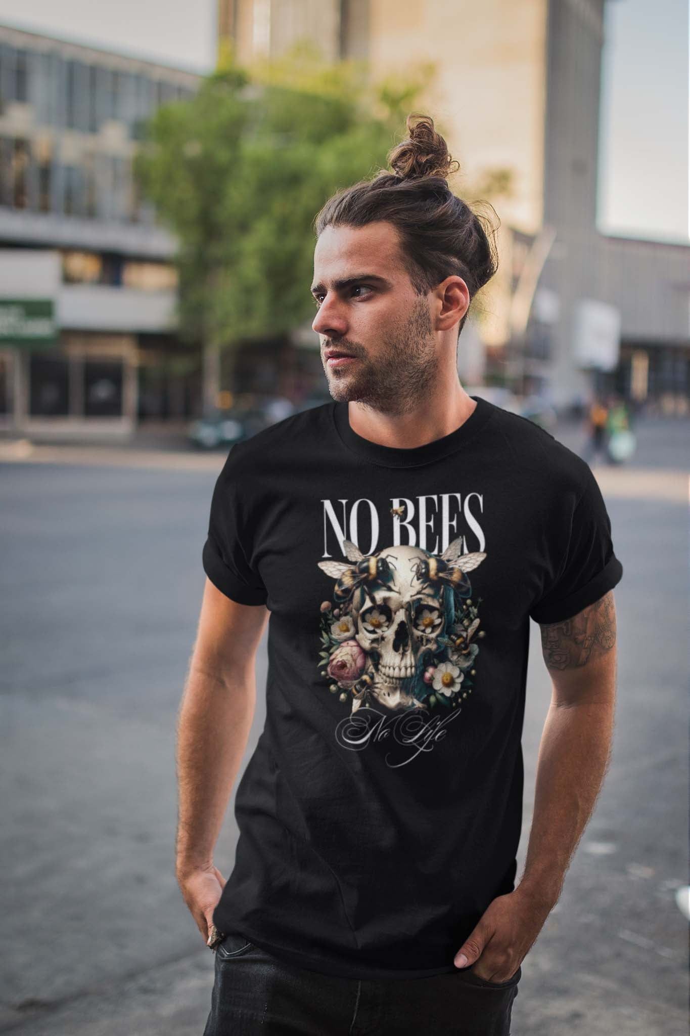 NO BEES NO LIFE -  distinct statement shirt - unisex