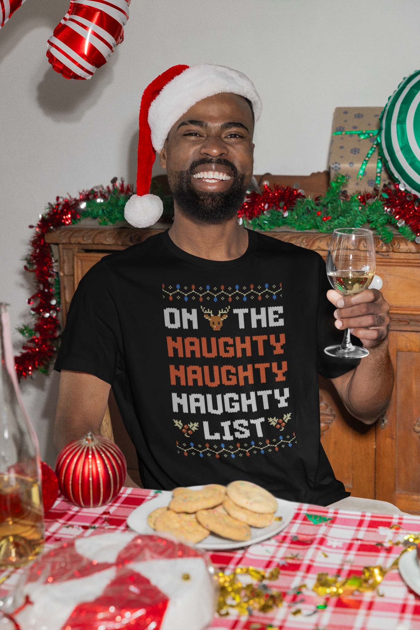 ON THE NAUGHTY LIST - inappropriate christmas shirt - unisex