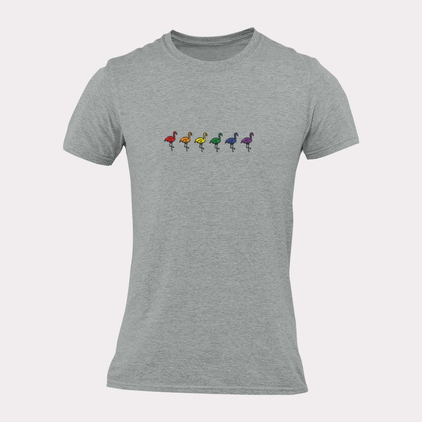 RAINBOW FLAMINGOS - pride statement shirt - unisex