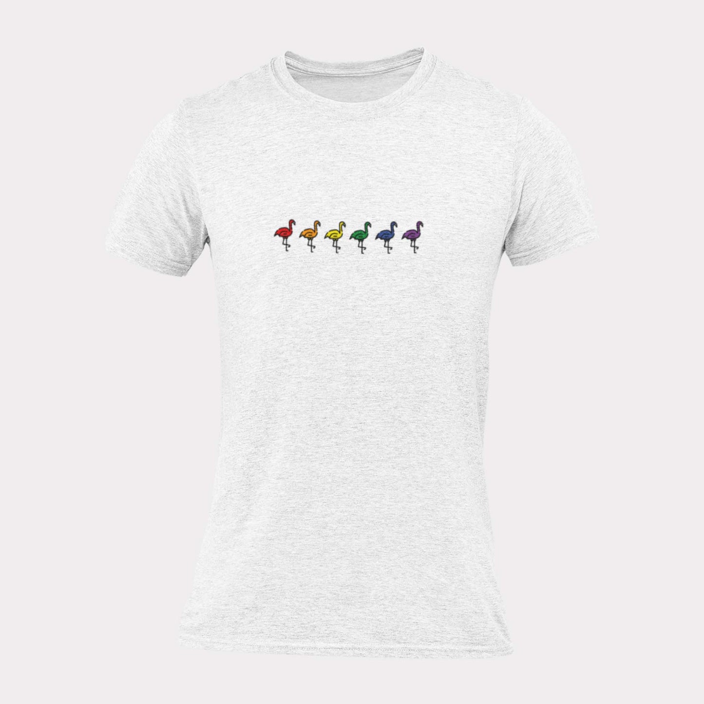 RAINBOW FLAMINGOS - pride statement shirt - unisex