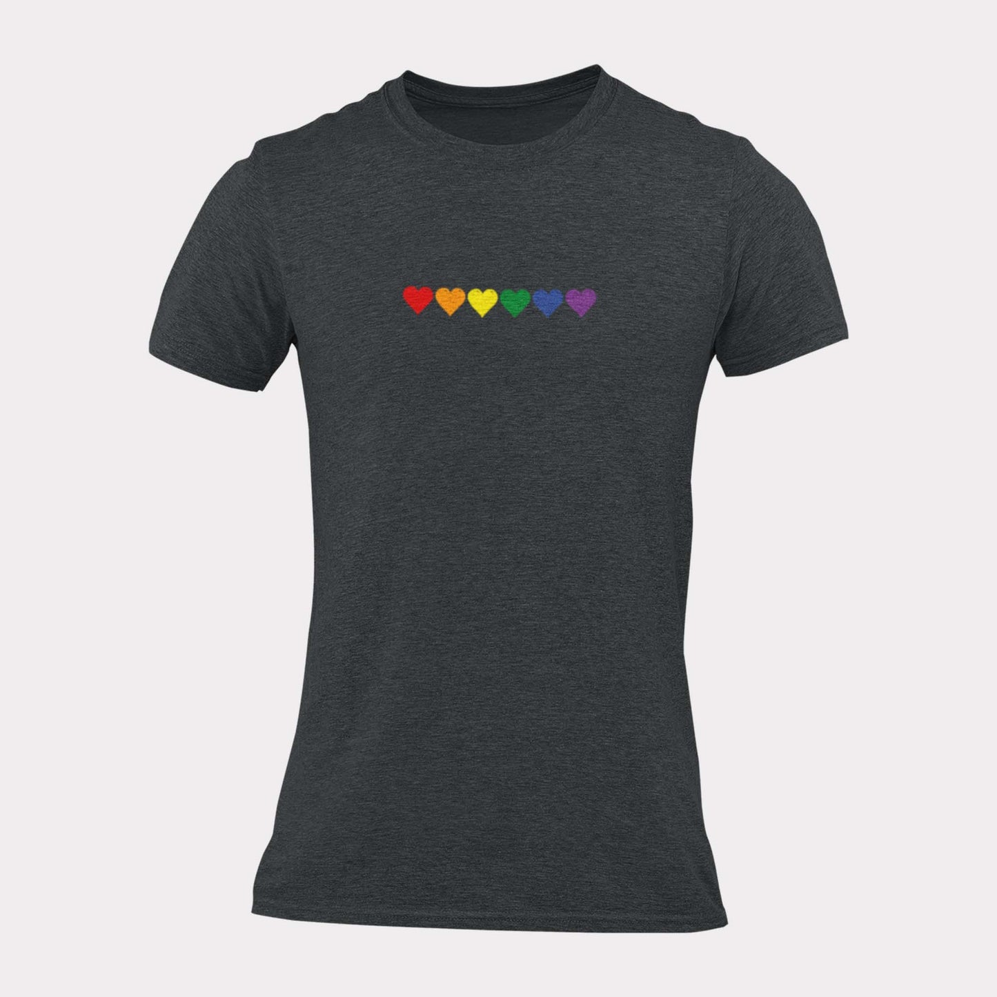 RAINBOW HEARTS - pride statement shirt - unisex