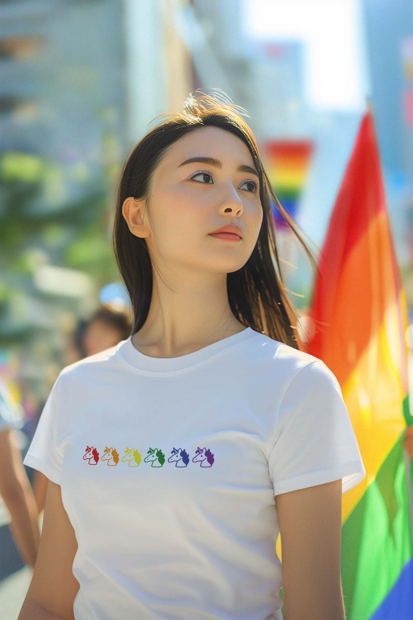 RAINBOW UNICORNS - pride statement shirt - unisex