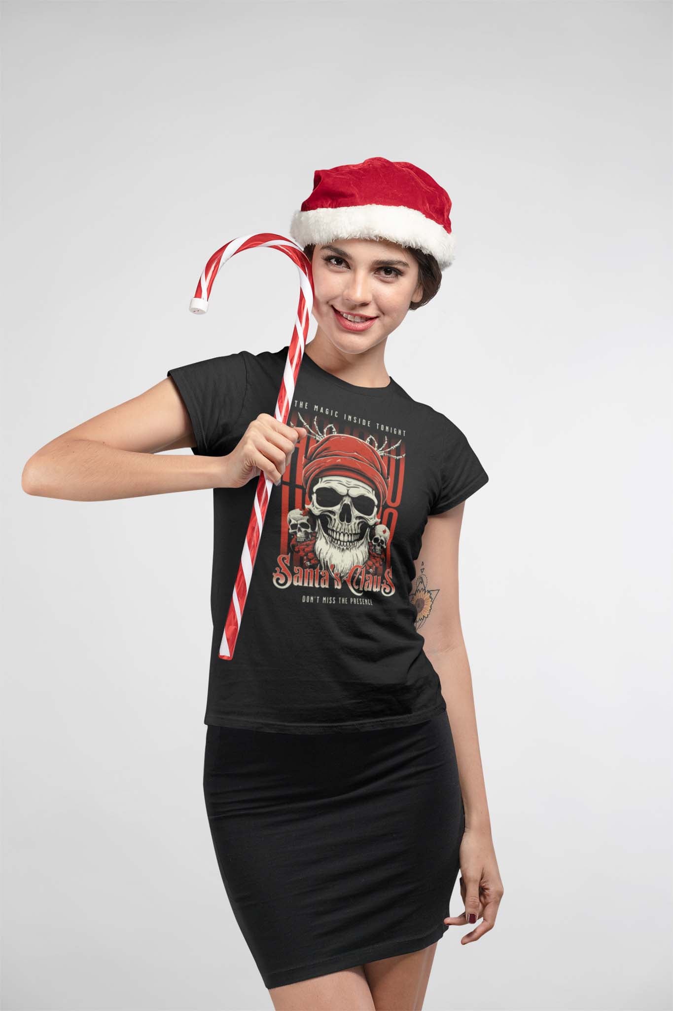 SANTA'S CLAUS SKULL - edgy christmas shirt - unisex