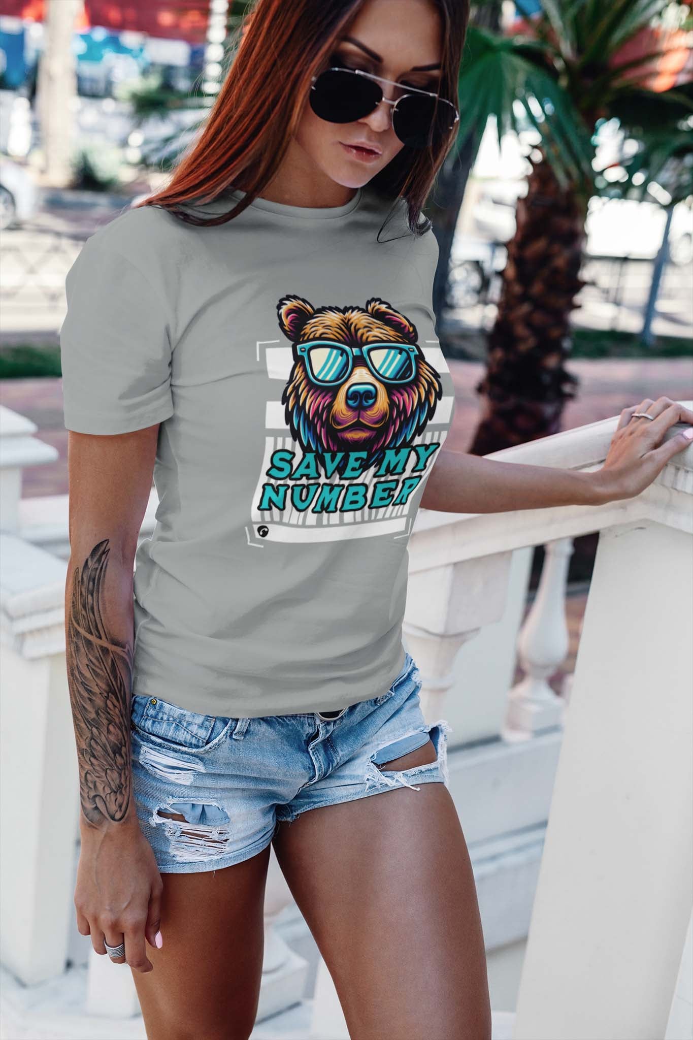 SAVE MY NUMBER BEAR - flirty statement shirt - unisex