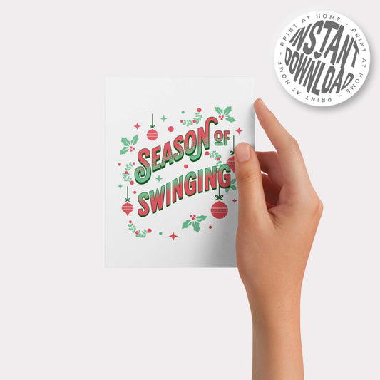 SEASON OF SWINGING - card with envelope - digital download