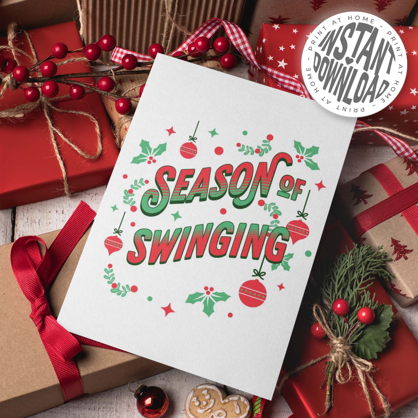 SEASON OF SWINGING - card with envelope - digital download