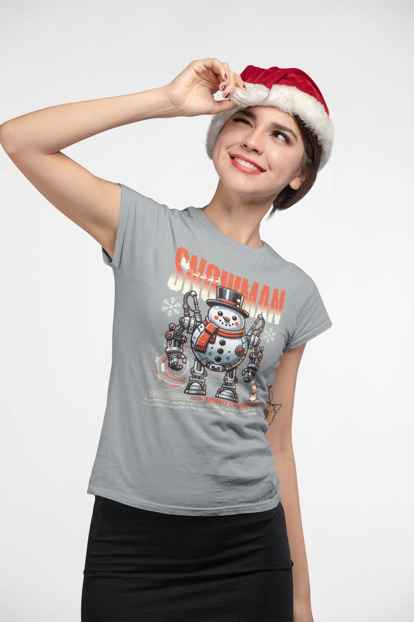 SNOWMAN ROBOT X-MAS MERRY CHRISTMAS - edgy christmas shirt - unisex