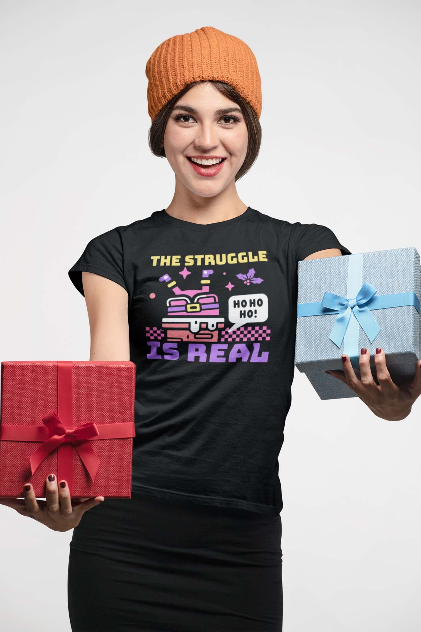 THE STRUGGLE IS REAL SANTA - funny christmas shirt - unisex