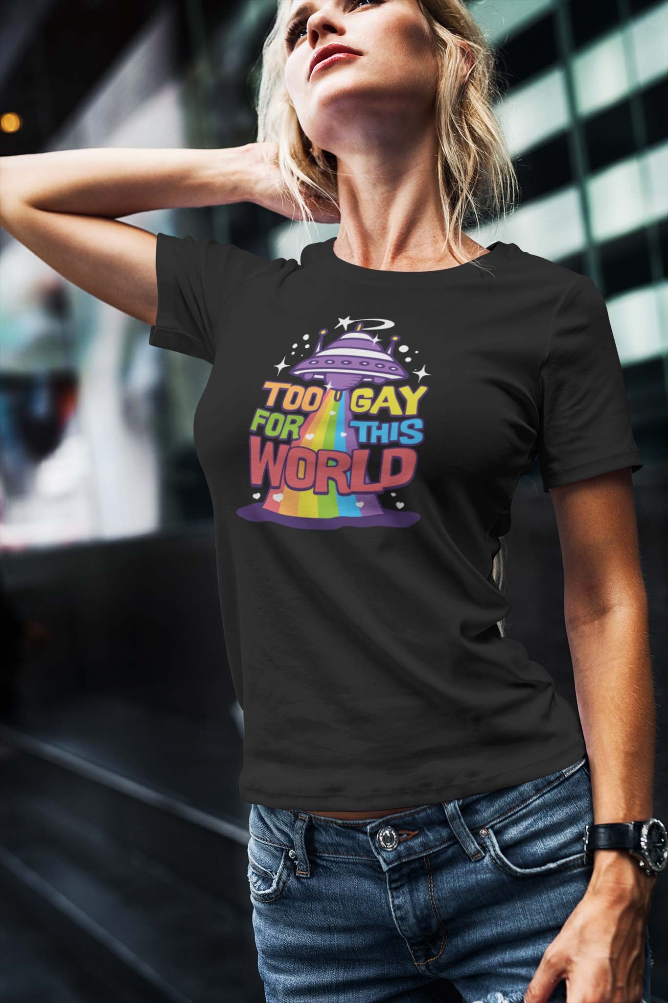 TOO GAY FOR THIS WORLD - pride statement shirt - unisex