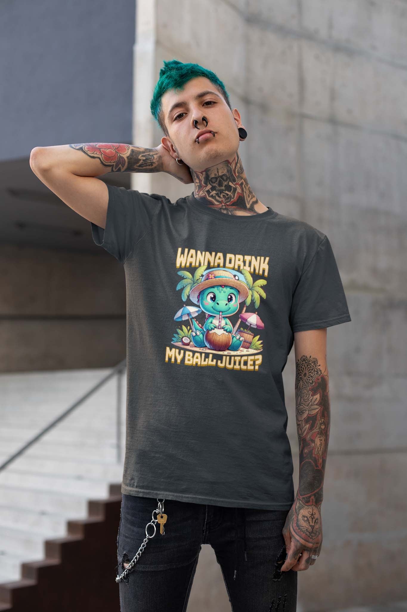 WANNA DRINK MY BALL JUICE - inappropriate statement shirt - unisex