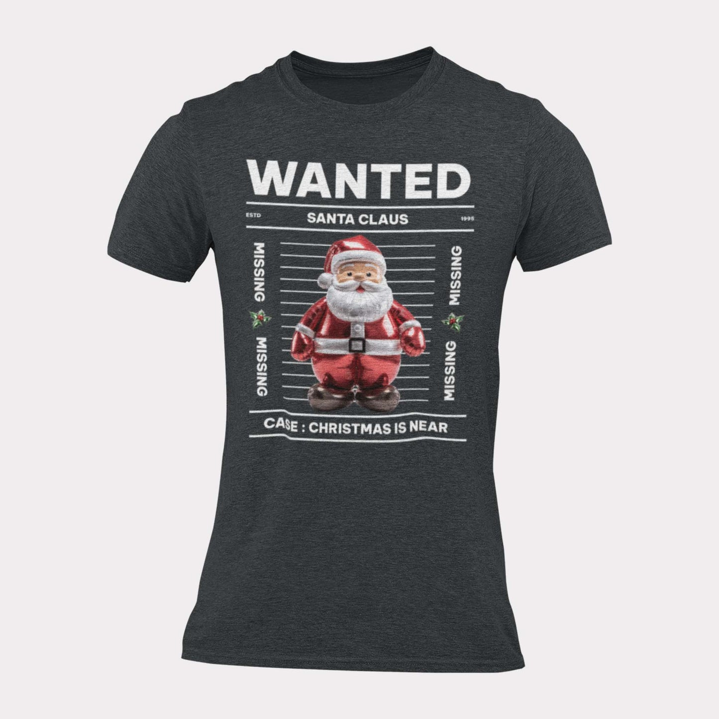 WANTED SANTA CLAUS - funny christmas shirt - unisex