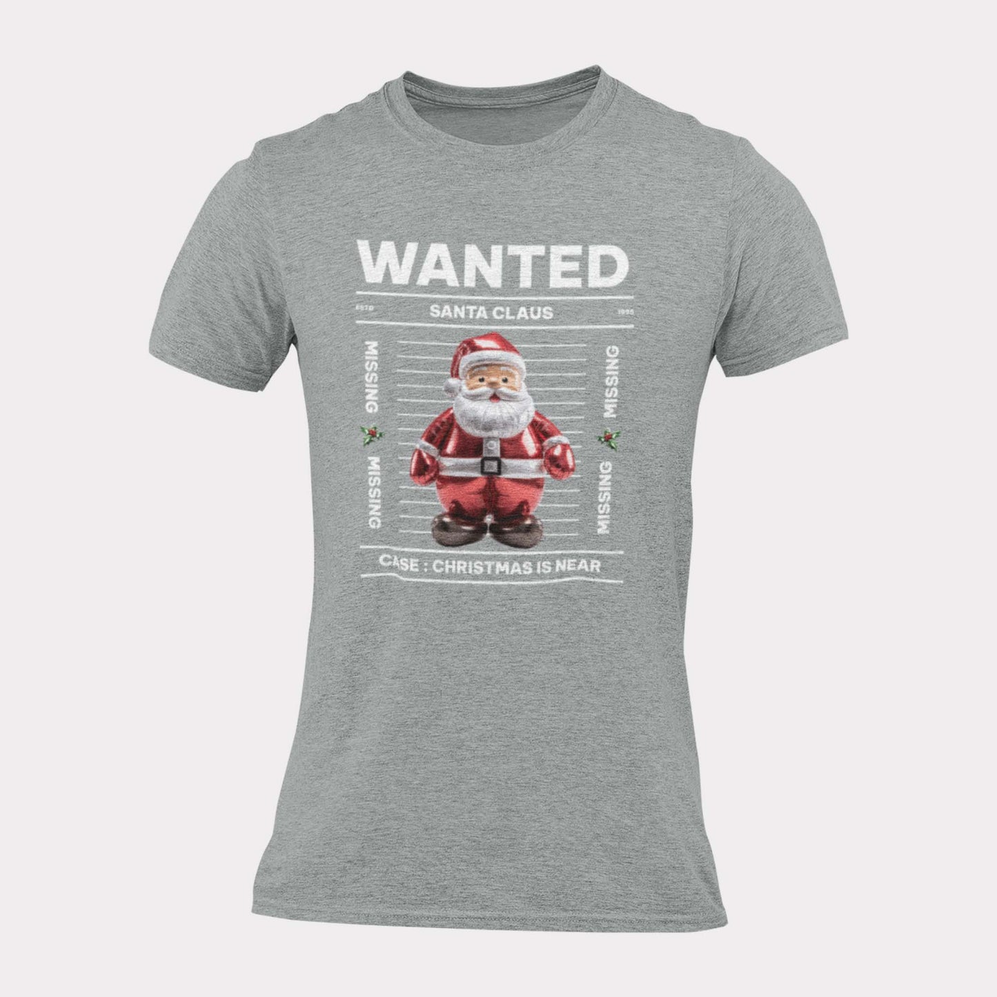 WANTED SANTA CLAUS - funny christmas shirt - unisex