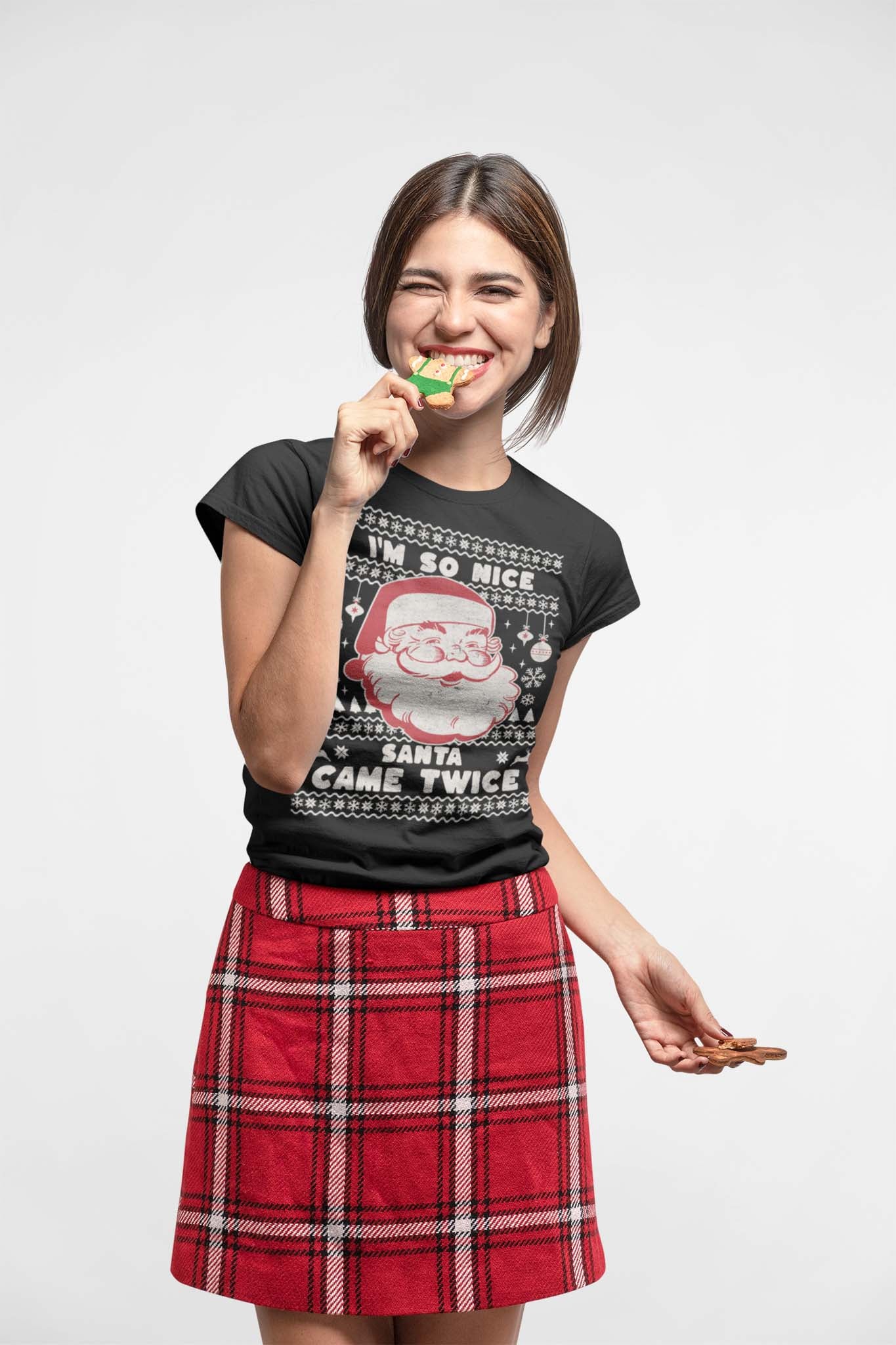 I'M SO NICE SANTA CAME TWICE - inappropriate christmas shirt - unisex