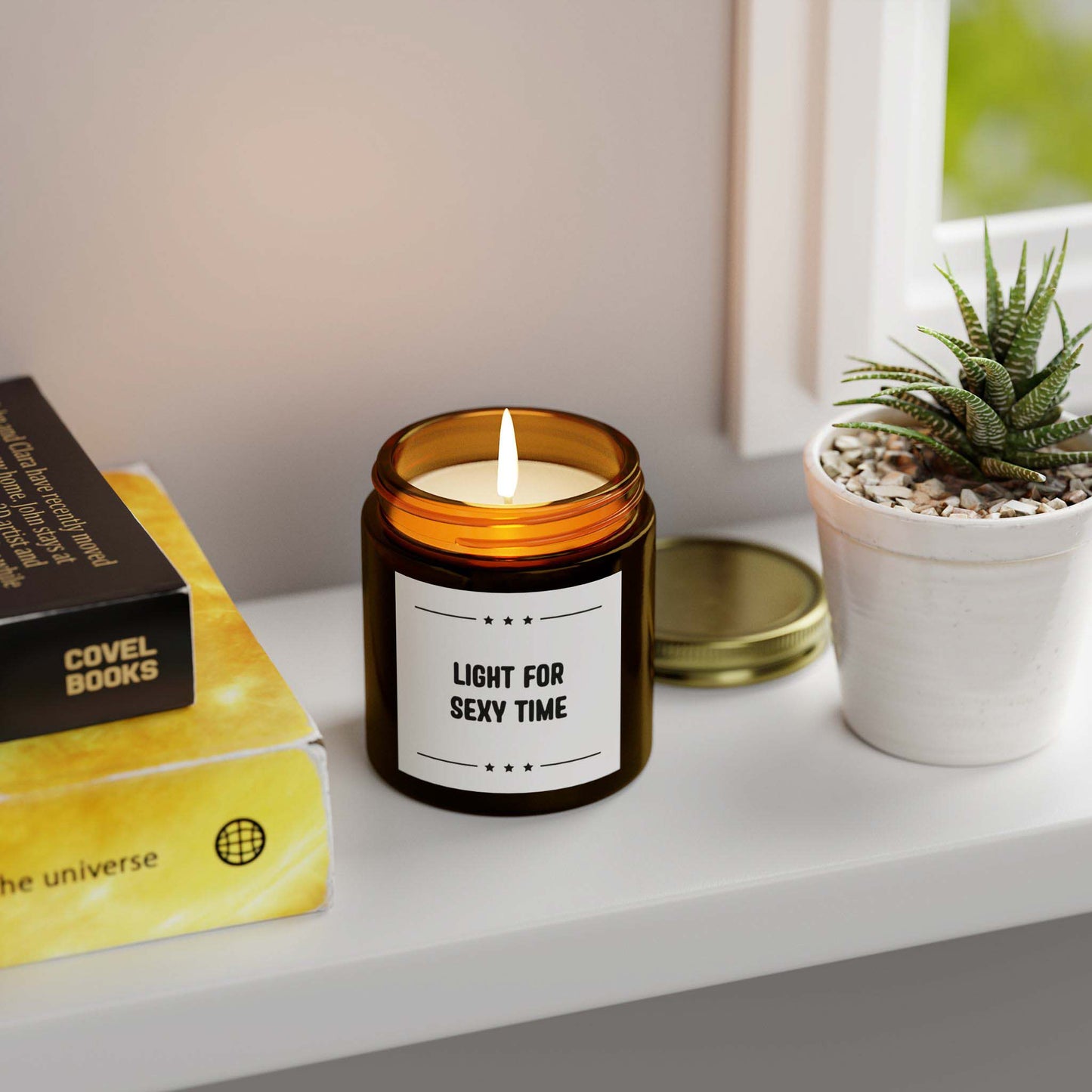 LIGHT FOR SEXY TIME - inappropriate jar candle