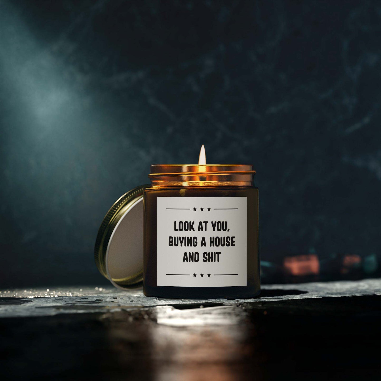 LOOK AT YOU BUYING A HOUSE AND SHIT - hilarious jar candle