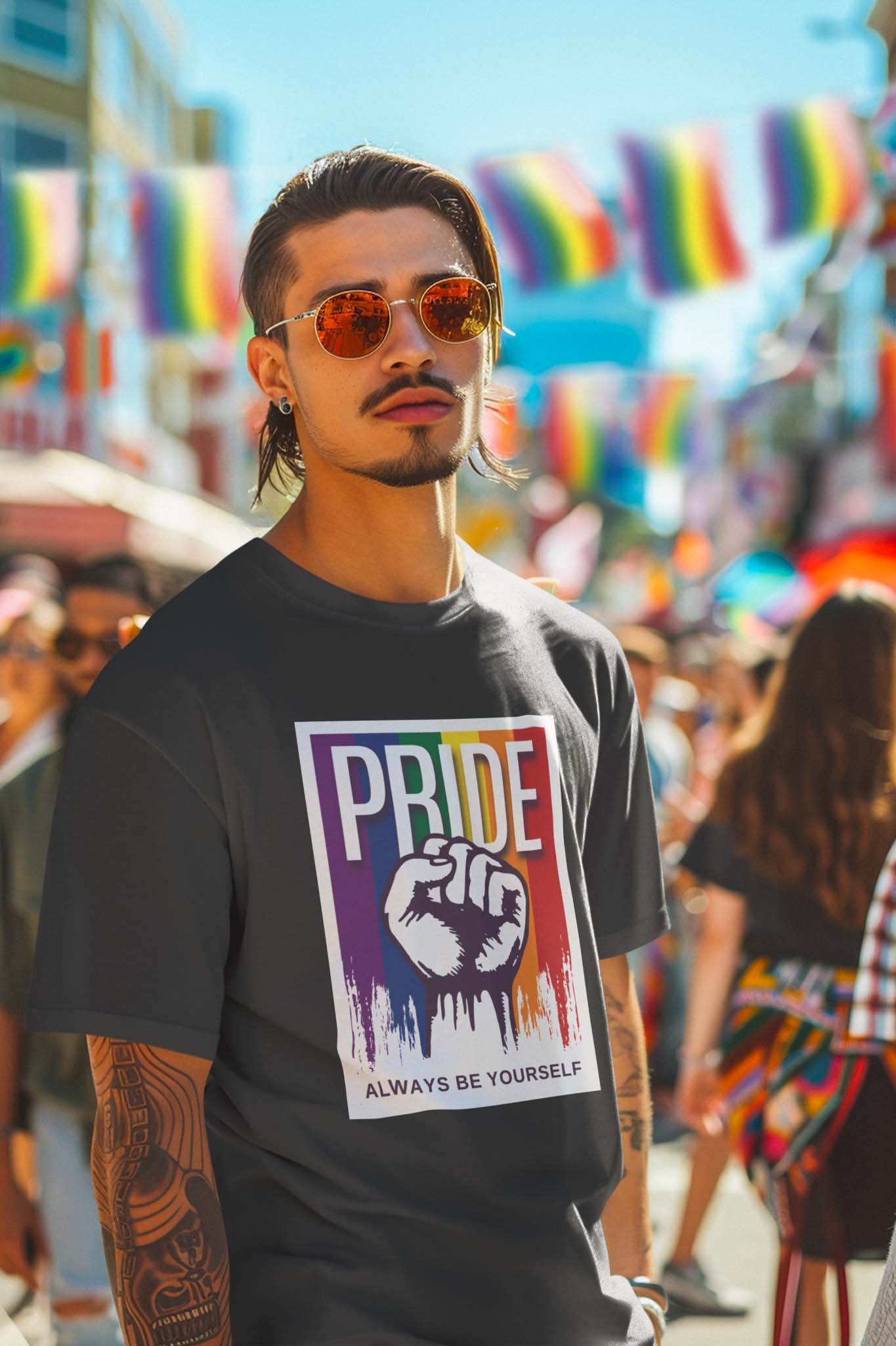 PRIDE ALWAYS BE YOURSELF - pride statement shirt - unisex