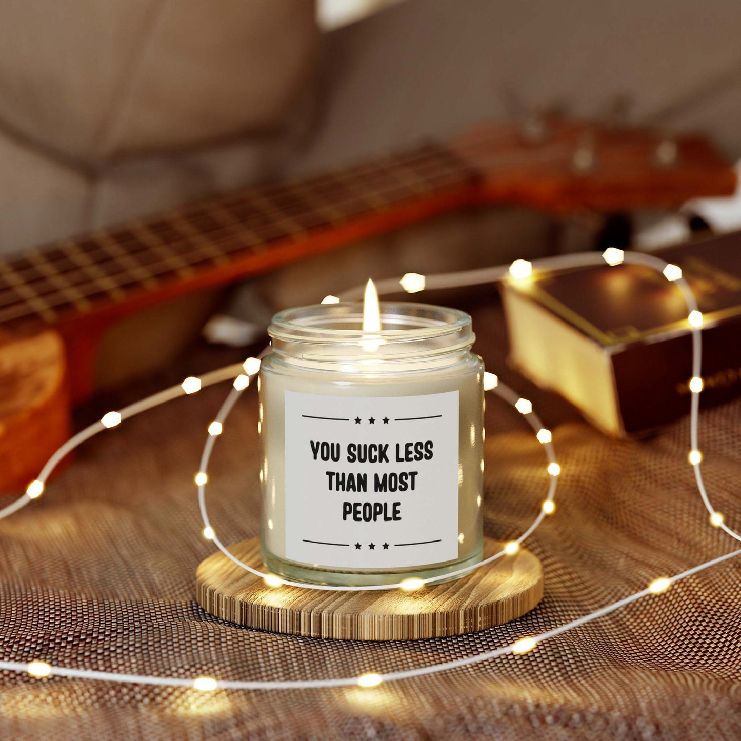 YOU SUCK LESS THAN MOST PEOPLE - hilarious jar candle